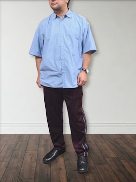 「MoonStar（ムーンスター）のアイテム」を使った、肉厚メンズさん（メンズ・177cm）の夏コーディネート