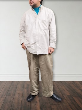 「MONO-MART（モノマート）のアイテム」を使った、肉厚メンズさん（メンズ・177cm）の春コーディネート