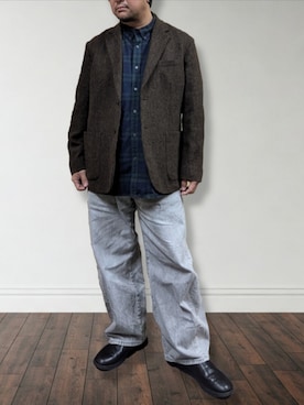 肉厚メンズさん（メンズ・177cm・40代）の秋コーディネート