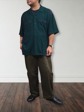 「アイテム（トップス）」を使った、肉厚メンズさん（メンズ・177cm・40代）の秋コーディネート