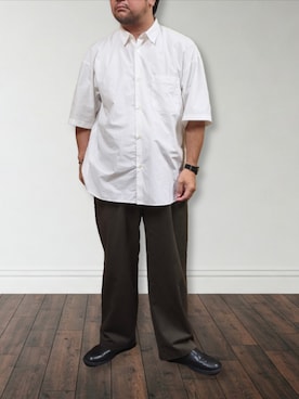 「アイテム（スニーカー）」を使った、肉厚メンズさん（メンズ・177cm・40代）の夏コーディネート