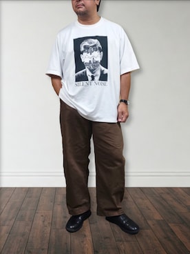「GU（ジーユー）のアイテム」を使った、肉厚メンズさん（メンズ・177cm）の夏コーディネート