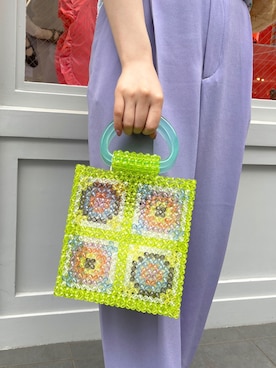 「アイテム（ハンドバッグ、グリーン系）」を使った、CASSELINI /キャセリーニさん（レディース・162cm）の夏コーディネート