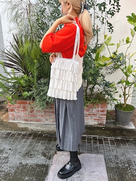 「Casselini（キャセリーニ）のアイテム（ローファー）」を使った、CASSELINI /キャセリーニさん（レディース・160cm）の夏コーディネート