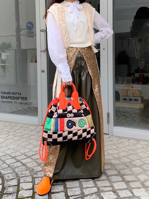 HEY! Mrs ROSE(ヘイ！ミセスローズ)プリントキルトバッグ（バック