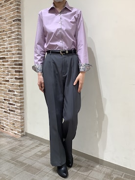 「アイテム（ビジネスシャツ）」を使った、BRICK HOUSE by Tokyo Shirts くずはモール店さん（レディース・161cm）の夏コーディネート
