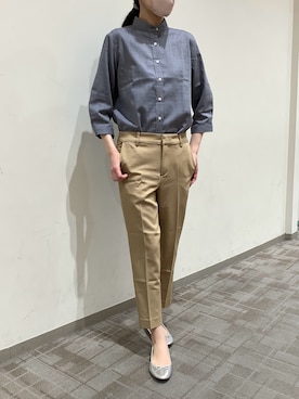 「TOKYO SHIRTS（トウキョウシャツ）のアイテム（シャツ/ブラウス）」を使った、BRICK HOUSE by Tokyo Shirts くずはモール店さん（レディース・161cm）の春コーディネート
