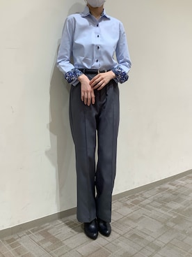 「アイテム（ビジネスシャツ）」を使った、BRICK HOUSE by Tokyo Shirts くずはモール店さん（レディース・161cm）の夏コーディネート
