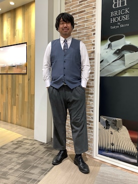 BRICK HOUSE by Tokyo Shirts くずはモール店さん（メンズ・176cm）の春コーディネート