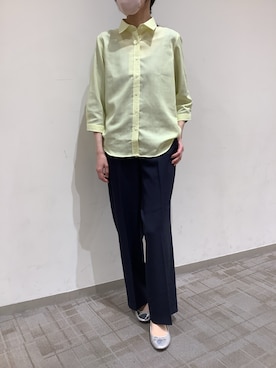 「TOKYO SHIRTS（トウキョウシャツ）のアイテム（シャツ/ブラウス）」を使った、BRICK HOUSE by Tokyo Shirts くずはモール店さん（レディース・161cm）の春コーディネート