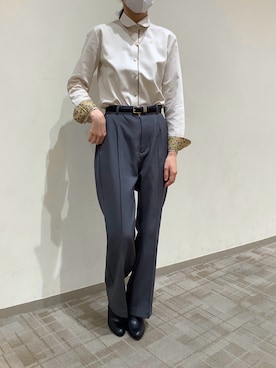 「アイテム（ビジネスシャツ）」を使った、BRICK HOUSE by Tokyo Shirts くずはモール店さん（レディース・161cm）の夏コーディネート