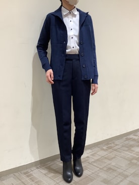 「アイテム（ビジネスシャツ）」を使った、BRICK HOUSE by Tokyo Shirts くずはモール店さん（レディース・161cm）の冬コーディネート