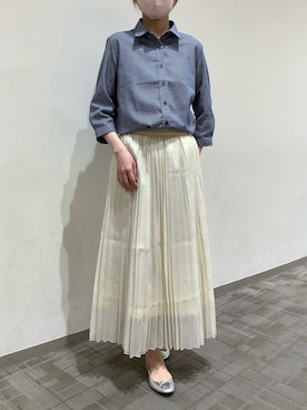 「TOKYO SHIRTS（トウキョウシャツ）のアイテム（シャツ/ブラウス）」を使った、BRICK HOUSE by Tokyo Shirts くずはモール店さん（レディース・161cm）の春コーディネート