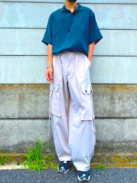 Gu ジーユー のポロシャツ グリーン系 を使ったメンズ人気ファッションコーディネート Wear