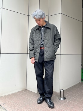 「schott（ショット）のアイテム（ナイロンジャケット）」を使った、Muneki Komiyamaさん（メンズ・174cm）の秋コーディネート