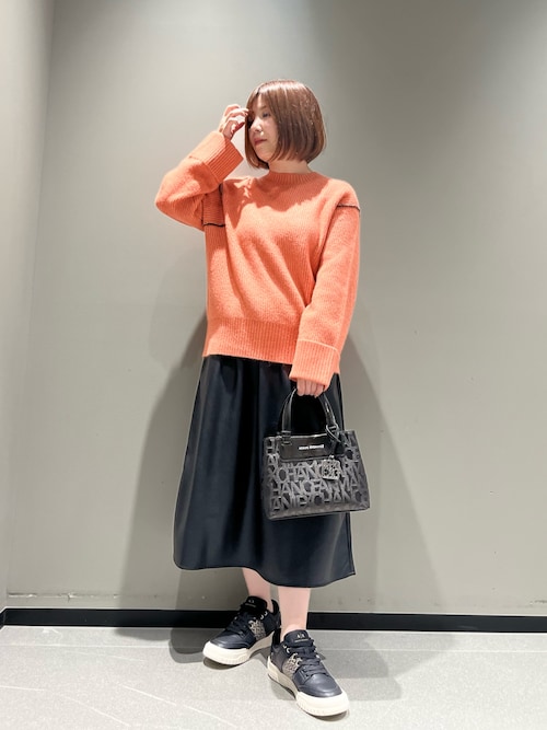 セール】【A|X アルマーニ エクスチェンジ】PUコーティング ミディ