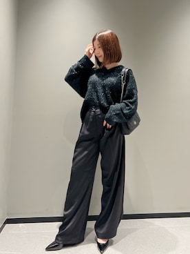 「armaniexchange」｜「アイテム（パンプス）」を使った、Manapiさん（レディース・151cm）の冬コーディネート