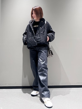 「ARMANI EXCHANGE（アルマーニエクスチェンジ）のアイテム（ブルゾン）」を使った、Manapiさん（レディース・151cm）の冬コーディネート
