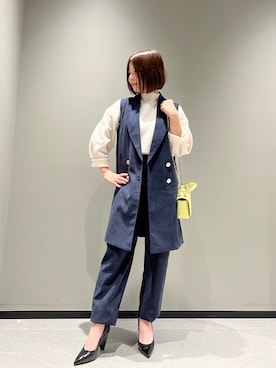 「armaniexchange」｜「アイテム（パンプス）」を使った、Manapiさん（レディース・151cm）の冬コーディネート