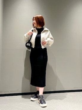 「ARMANI EXCHANGE（アルマーニエクスチェンジ）のアイテム」を使った、Manapiさん（レディース・151cm）の秋コーディネート