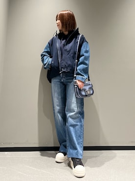「ARMANI EXCHANGE（アルマーニエクスチェンジ）のアイテム（ブルゾン）」を使った、Manapiさん（レディース・151cm）の春コーディネート