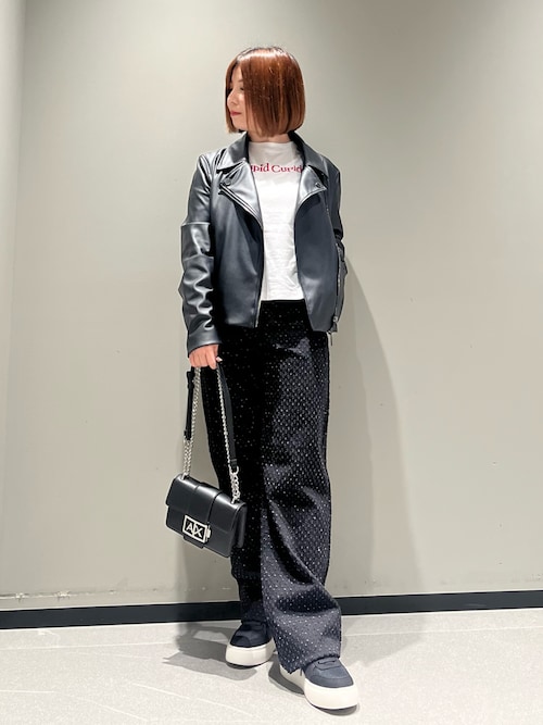 ARMANI EXCHANGE レザージャケット ライダース 「A|X アルマーニ