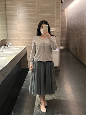 「grey」｜アヤさん（レディース・160cm）の夏コーディネート