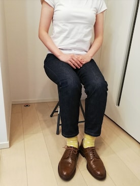 「BEAUTY&YOUTH UNITED ARROWS（ビューティーアンドユースユナイテッドアローズ）のアイテム（Tシャツ/カットソー、ホワイト系）」を使った、aiさん（レディース・163cm）の夏コーディネート