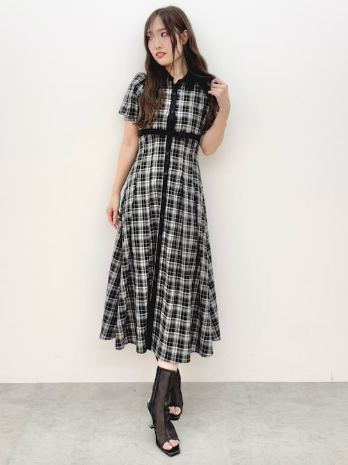 レイヤード風シャツワンピース