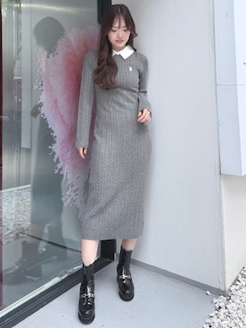 仲田桃子さん（レディース・165cm）の冬コーディネート