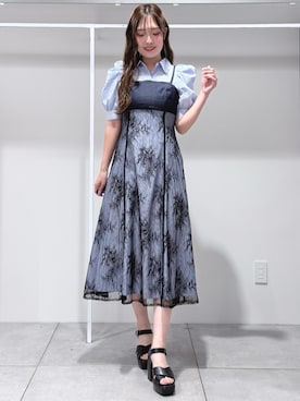 「MERCURYDUO（マーキュリーデュオ）のアイテム」を使った、仲田桃子さん（レディース・165cm）の夏コーディネート