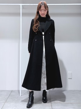 「アイテム（ワンピース/ドレス）」を使った、仲田桃子さん（レディース・165cm）の秋コーディネート