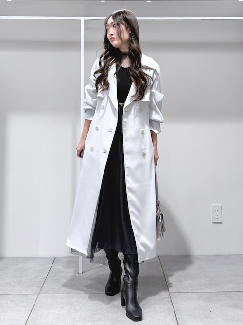 ビットニットドットチュールドッキングワンピース（ワンピース