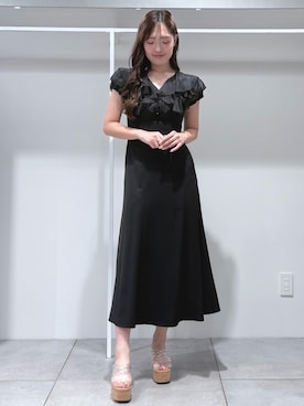 「MERCURYDUO（マーキュリーデュオ）のアイテム」を使った、仲田桃子さん（レディース・165cm）の夏コーディネート