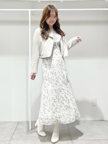 フラワープリントケープワンピース｜マーキュリーデュオ