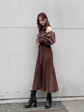 仲田桃子さん（レディース・165cm）の秋コーディネート