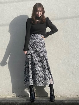 仲田桃子さん（レディース・165cm）の冬コーディネート