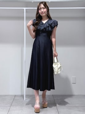 「MERCURYDUO（マーキュリーデュオ）のアイテム」を使った、仲田桃子さん（レディース・165cm）の夏コーディネート