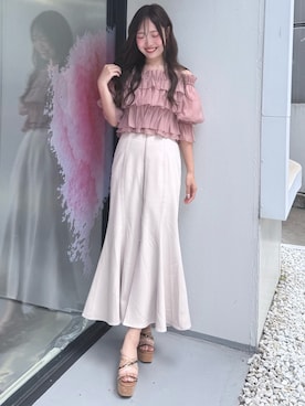 「高身長女子コーデ」｜仲田桃子さん（レディース・165cm）の夏コーディネート