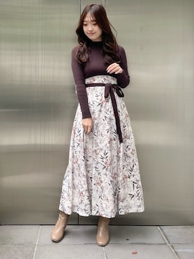 仲田桃子さん（レディース・165cm）の秋コーディネート