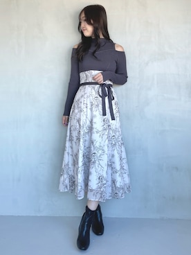 「トワルドジュイ」｜仲田桃子さん（レディース・165cm）の秋コーディネート