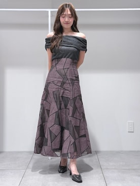 「MERCURYDUO（マーキュリーデュオ）のアイテム」を使った、仲田桃子さん（レディース・165cm）の夏コーディネート