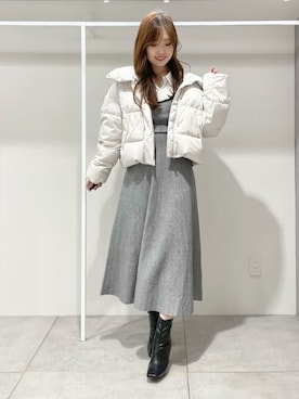 「アイテム（ワンピース、その他）」を使った、仲田桃子さん（レディース・165cm）の秋コーディネート