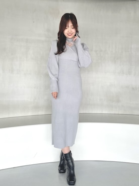 仲田桃子さん（レディース・165cm）の冬コーディネート