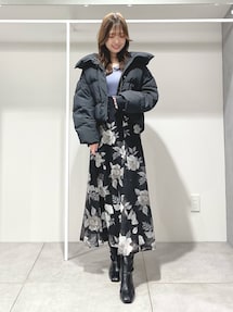 ロングスリーブラッフルコンパクトリブニット｜マーキュリーデュオ