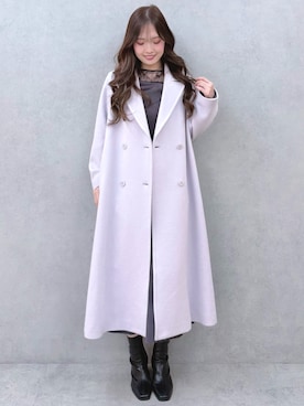 「クリスマス」｜「アイテム（ジャケット/アウター）」を使った、仲田桃子さん（レディース・165cm）の冬コーディネート