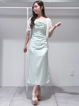 「MERCURYDUO（マーキュリーデュオ）のアイテム」を使った、仲田桃子さん（レディース・165cm）の夏コーディネート