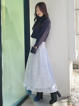 仲田桃子さん(レディース・165cm)の冬コーディネート