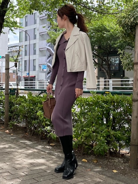 仲田桃子さん(レディース・165cm)の秋コーディネート