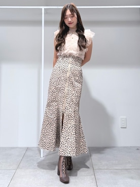 「アイテム（ブーツ）」を使った、仲田桃子さん（レディース・165cm）の夏コーディネート
